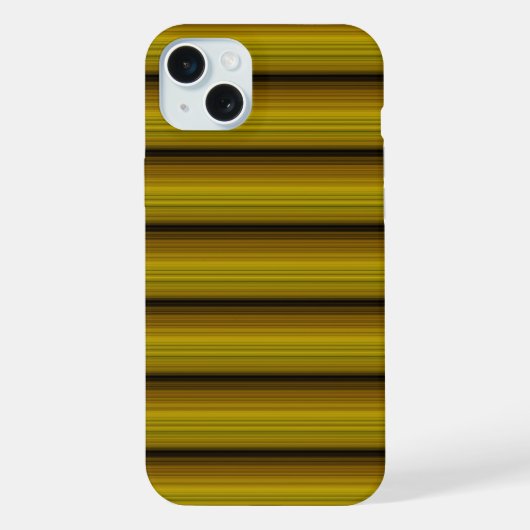 かわいい ゴールデン ブラック ストライプ iPhoneケース (裏面)