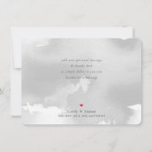 かわいい ゴールド グリッター テキスト 結婚式 フォトサンキュー サンキューカード (裏面)