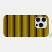 かわいい ゴールド ブラック ストライプ iPhoneケース (裏面横)