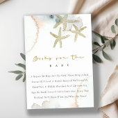 かわいい ゴールド ブルー 星の魚 ディスプレイ シャワー ベビー シャワー エンクロージャーカード