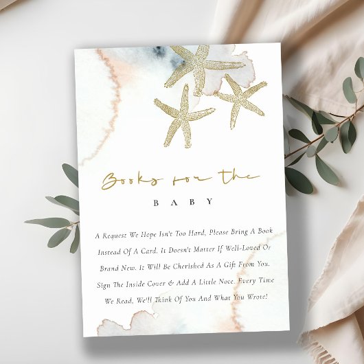 かわいい ゴールド ブルー 星の魚 ディスプレイ シャワー ベビー シャワー エンクロージャーカード