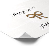 かわいい ゴールド リボン コラージュ 赤ちゃん 子供 結婚 ポスター (角)