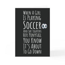 かわいい サッカー少女のカード 彼女のお子様のプレイヤーに