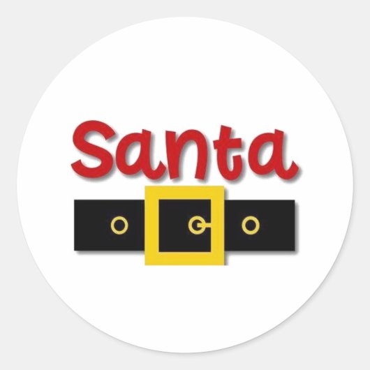 かわいい**サンタ**クリスマス ラウンドシール (正面)