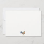 かわいい シックな ラスティック レッド バーン ニワトリ ファーム ウォーターカラー ノートカード (裏面)