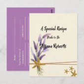 かわいい シンプルなヒトデの ブライダルシャワー ポストカード (正面/裏面)