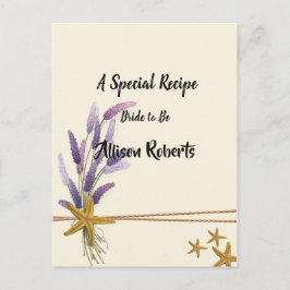 かわいい シンプルなヒトデの ブライダルシャワー ポストカード