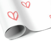 かわいい&シンプル赤いハートバレンタインデー ラッピングペーパー (ロールコーナー)