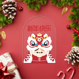 かわいい シンプル おもしろい 中国の旧正月 アクリル招待状