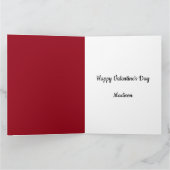 かわいい シー・ズー 愛のバレンタイン ハート フォト カード (内部)