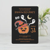 かわいい ジャック・オ・ランタン 不気味にキュート 招待状 (スタンド正面)