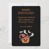 かわいい ジャック・オ・ランタン 不気味にキュート 招待状 (裏面)