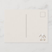 かわいい スイート クリーム ホワイト バニー 会いたくて ポストカード (裏面)