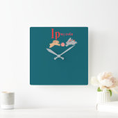 かわいい スクエア壁時計 (ホーム)