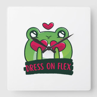 かわいい スクエア壁時計