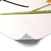 かわいい スクリプト 植物 成長 開花 チューリップ ポスター (角)