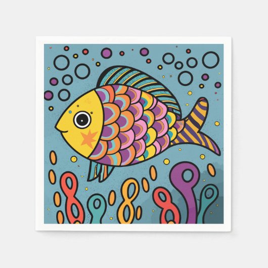 かわいい スタンダードカクテルナプキン (正面)