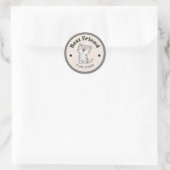 かわいい！ステッカー最高の-  Friend Fur Ever -子猫 ラウンドシール (バッグ)