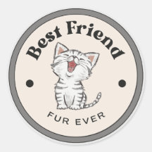 かわいい！ステッカー最高の-  Friend Fur Ever -子猫