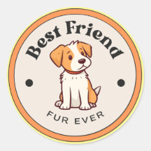 かわいい！ステッカー最高の- Friend Fur Ever - Puppy