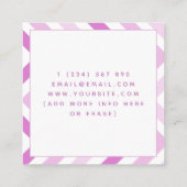 かわいい&ストリーマガーリーゲーマーヘッドセットトレンディークール スクエア名刺 (裏面)