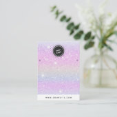 かわいい&スパークリユニコーングリッターイヤリングディスプレイ 名刺 (スタンド正面)