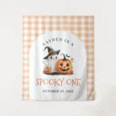 かわいい スプーキーワン ハロウィン ゴースト 1歳の誕生日 タペストリー (正面)