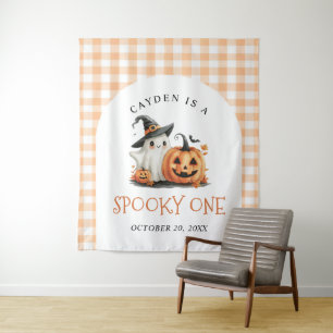 かわいい スプーキーワン ハロウィン ゴースト 1歳誕生日 タペストリー