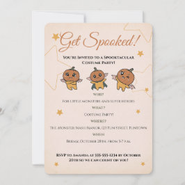 かわいい スプーキー ハロウィン パンプキン 衣装 パーティー 招待状