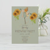 かわいい スプーキー ハロウィン 子供 誕生日 招待状 (スタンド正面)