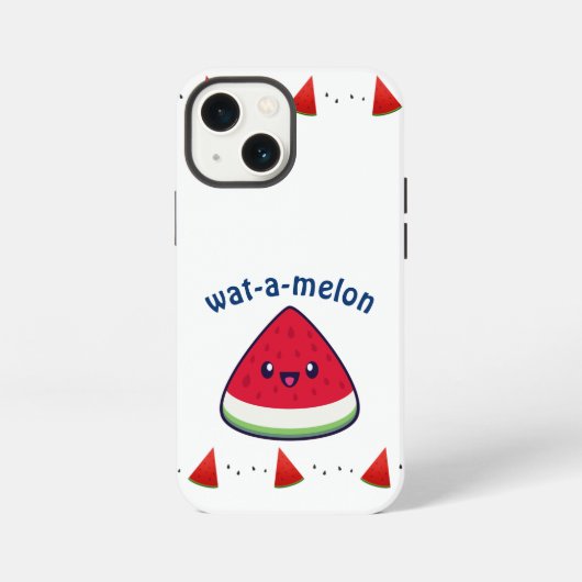 かわいい+スマイル+スイカ iPhoneケース (裏面)
