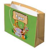 かわいい ズー アニマル キッズ ラージペーパーバッグ (裏面アングル)