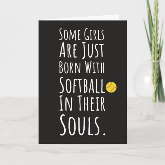 かわいい ソフトボール カード 女の子 プレーヤー キッズ (正面)