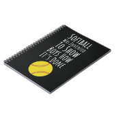 かわいい ソフトボール クリスマス オーナメント プレーヤー チーム ファン ノートブック (左側)