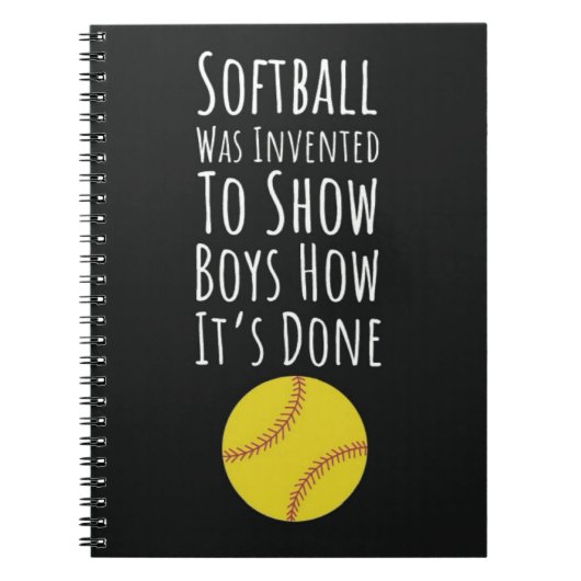 かわいい ソフトボール クリスマス オーナメント プレーヤー チーム ファン ノートブック (正面)