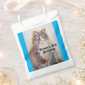 かわいい タビー猫 アート ペット 動物 パーティー ファバーバッグ フェイバーバッグ (クリップ留めされた状態)