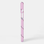 かわいい チェリー 赤 パターン iPhoneケース (左側面)