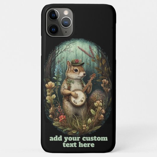かわいい チョコモンク バンジョー 野の花 コテージコア カスタム Case-Mate iPhoneケース (裏面)