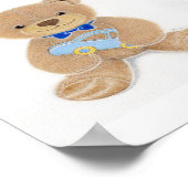 かわいい　テディベア　男の子　子供部屋　色鉛筆画 ポスター (角)