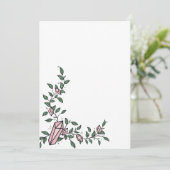 かわいい トレンディー ガーリー 花の蔓 ピンクの宝石 クリスタル 招待状 (スタンド正面)