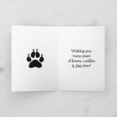 かわいい！ドイツ・シェパード犬の新しい家族ができたお祝い カード (内部)