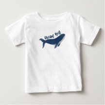 かわいい「ドリームビッグクジラベビーTシャツ