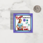 かわいい ノスタルジック ナース ピンアップ ナース 制作中です ノートカード (正面/裏面インサイチュ)