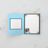 かわいい ノスタルジック ナース ピンアップ 休憩中のナースの顔 サンキューカード (内部)