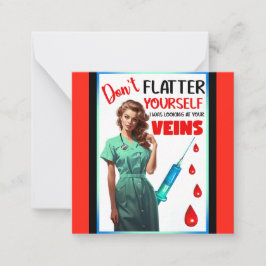 かわいい ノスタルジック ナース ピンアップ 自分に酔うなよ ノートカード