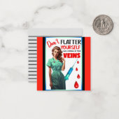 かわいい ノスタルジック ナース ピンアップ 自分に酔うなよ ノートカード (正面/裏面インサイチュ)