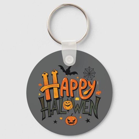 かわいい ハッピー ハロウィン キーホルダー (正面)