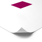 かわいい ハッピー ピンクのヒポポ ポスター (角)