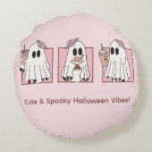 かわいい&ハロウィン不気味かわいいパーティー ラウンドクッション (裏面)