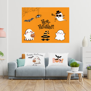 かわいい&ハロウィン不気味アクセント枕 アクセントクッション